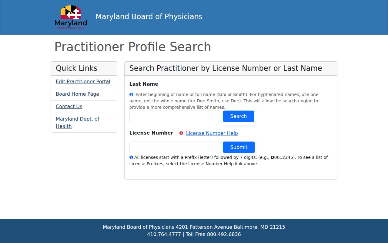 Lochearn people directories physician license search